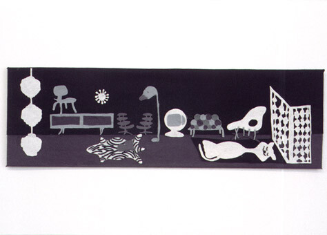 Kathy Temin Habitat, 1999; Felt on felt; 102 x 32 cm; enquire