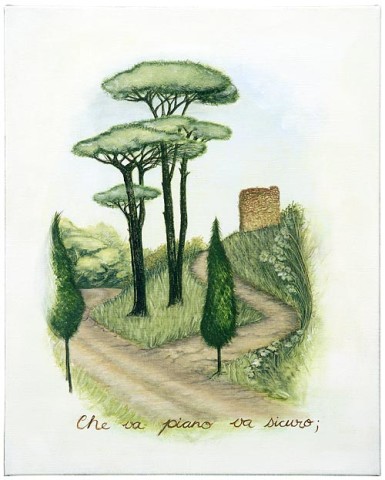 Vivienne Shark LeWitt Che va piano va sicuro;, 2007; acrylic on linen; 77 x 61 cm; enquire