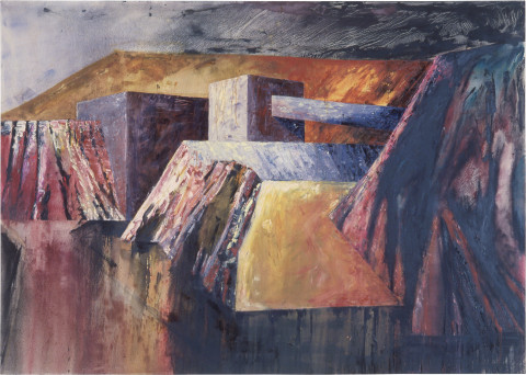 Mandy Martin Landscape Prothesis 2, 1986; oil on canvas; 170 x 240 cm; enquire