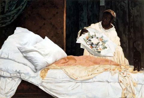 Julie Rrap Untitled (after Manet's 'Olympia'), 2002; Vutek print; solvent pigment inks on canvas; 81 x 120.5 cm; Edition of 9; enquire
