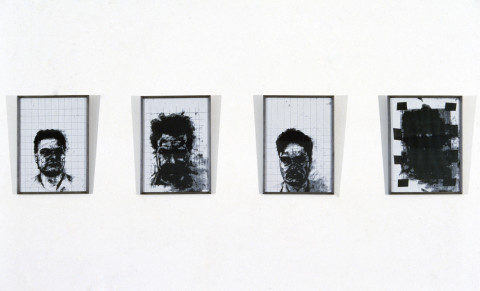 Mike Parr Reproduction Zero, 1986; A series of 14 Photocopy pieces; 30 x 40cm each; enquire