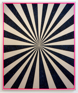 Jonny Niesche Sugar 'n' Spikes, 2012; linen, acrylic, glitter, glue; 185 x 154 cm; enquire