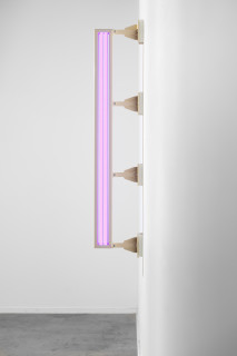 Callum Morton City Lights #12, 2026; steel, powder coating, lights; 130 x 24.5 x 12 cm; enquire
