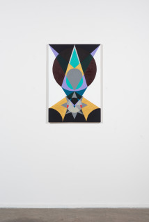 installation view; Mikala Dwyer Grey Mother, 2022; acrylic on canvas; 92 x 60 cm; enquire