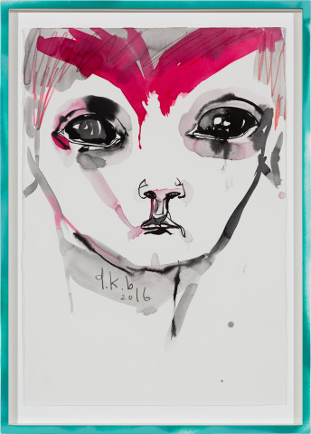 Del Kathryn Barton untitled, 2016; ink and Aquarelle pencil on paper, hand finished paper; 63.5 x 45.5 cm; more info; enquire