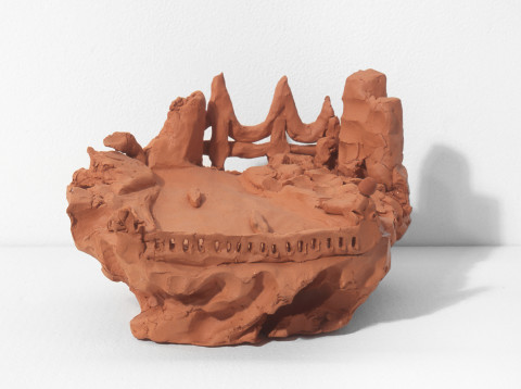 Linda Marrinon View from a bridge, 1998; from the series Sculpture For The Home; Terracotta; 12 x 20 x 20 cm; enquire