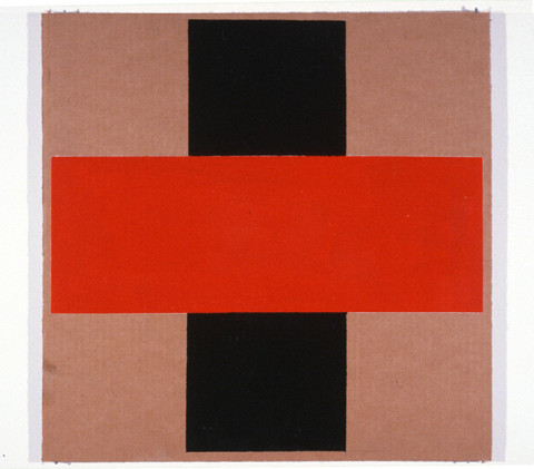 John Nixon Self Portrait (Non-Objective Composition), 1987; acrylic on corrugated cardboard; 58 x 58 cm; enquire