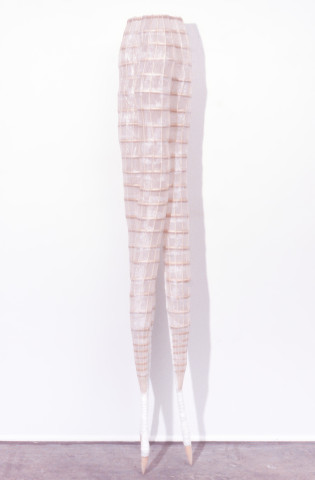 Bronwyn Oliver Ancestor II, 1987; paper, fibreglass resin, cane; 203 x 35.5 x 35.5 cm; enquire