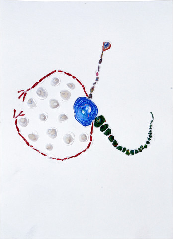 Rohan Wealleans The Gathering, 2006; paint on paper; 42 x 33.5 x 4 cm; framed dimensions; enquire