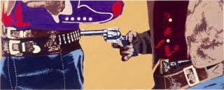 Maria Kozic Western Spaghetti (g.), 1984; acrylic on canvas; 60.5 x 152 cm; enquire