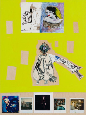 Gareth Sansom Café de Flore, 2021; mixed media on plywood; 80 x 60 cm; more info; enquire