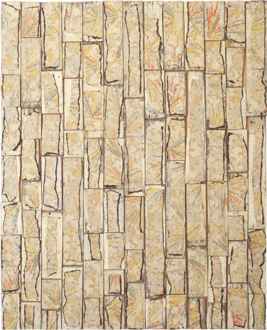Rosalie Gascoigne Regeneration, 1994; linoleum on wood; 122 x 99 cm; enquire