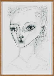 Del Kathryn Barton untitled, 2016; Aquarelle pencil on paper; 64 x 45.5 cm; more info; enquire