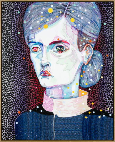 Del Kathryn Barton Shiny, 2014; acrylic on french linen; 83.5 x 68 cm; enquire