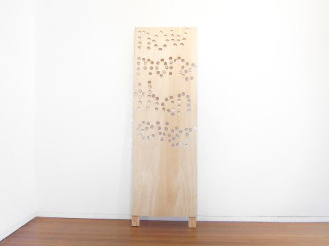 Christopher Hanrahan Now More Than Ever (real terms), 2006; plywood; 189.5 x 60 cm; enquire