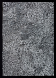 Nyapanyapa Yunupingu untitled, 2018; 5277-18; paint pen on clear acetate; 84 x 60 cm; Enquire