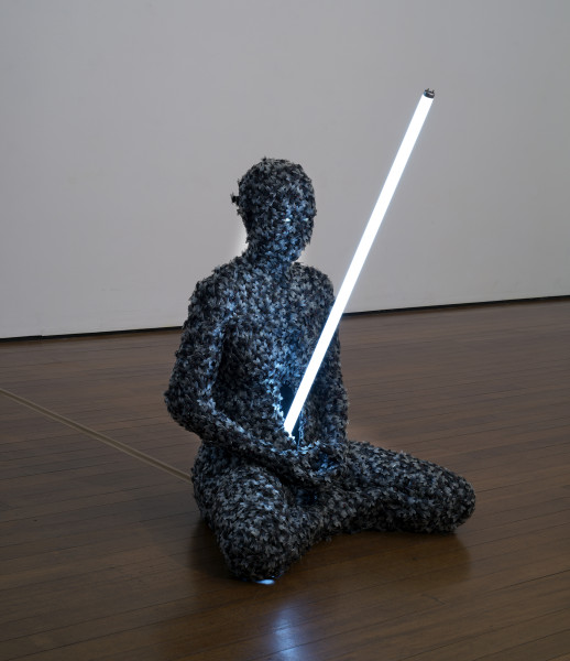 Nell Self-nature is subtle and mysterious - the world is both wonderful and fucked, 2013; glass reinforced plastic, resin, plastic blow flies, glass, electrical components; Nell size