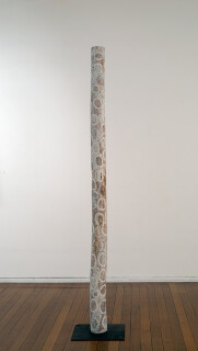 Nyapanyapa Yunupiŋu Mayilimiriw, 2010; 3925N; natural earth pigments on bark; 222 x 12 x 12 cm; enquire