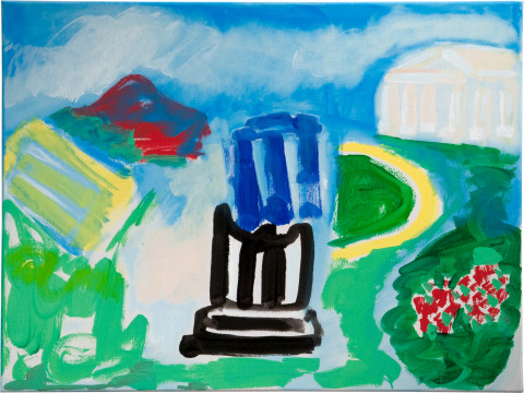 Angela Brennan Blue Temple, 2010; Oil on linen; 60.5 x 80 cm; enquire