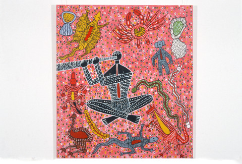 Robert Campbell Jnr Didjeridoo Player, 1988; acrylic on canvas; 122 x 107 cm; enquire