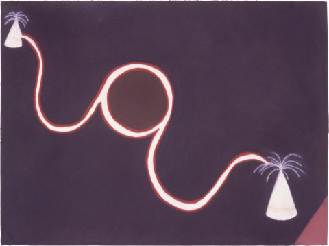 Fiona Foley Mens Business, 1988; oil crayon and pastel on paper; 56.5 x 76.5 cm; enquire