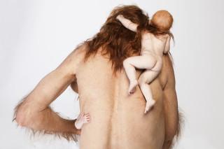 Patricia Piccinini Kindred, 2018; silicone, fibreglass, hair; 103 x 95 x 128 cm; Edition of 3 + 1 AP; enquire