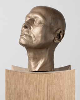 Julie Rrap Brazen Heads (detail), 2026; bronze, wood; 12 parts; 161 x 24 x 24 cm each, dimensions variable based on installation configuration; Edition of 2 + 1 AP; enquire