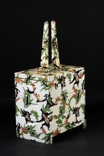 Fiona Hall The Barbarians at the Gate (detail), 2010-2026; wooden beehives, wood and metal architectural models, plastic 'action' dolls, paint; installation dimensions variable; enquire