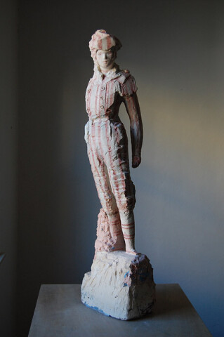 Linda Marrinon Rake in Mourning, 2009; tinted and painted plaster; 97 x 28 x 27 cm; enquire