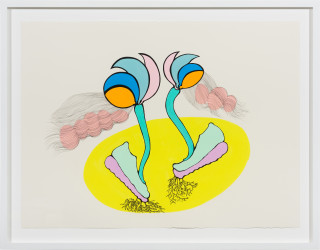 Patricia Piccinini The Wind Blows In, 2023; from the series Within Expanding Warmth; gouache and ink on paper; 56 x 76 cm; more info; enquire