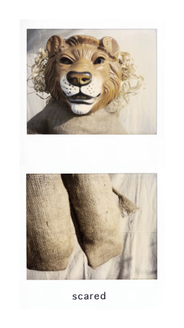 Destiny Deacon Scared, 1998-03; light jet print from Polaroid original; 200 x 100 cm; Edition of 15 + AP; enquire