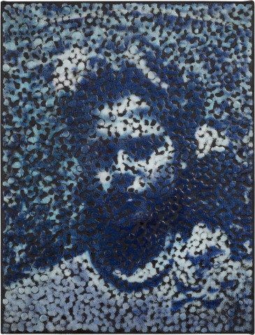 Daniel Boyd Untitled (GB12), 2015; oil, screenprint and archival glue on polyester; 41 x 30 cm; enquire