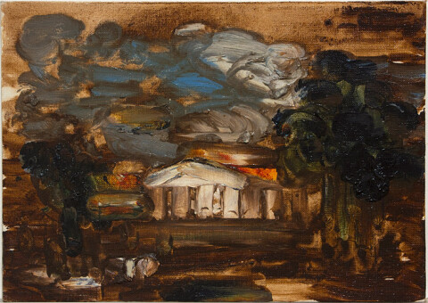 Tony Clark Sacro-Idyllic Lanscape, 0; oil on canvas board; 25.5 x 35.5 cm; enquire