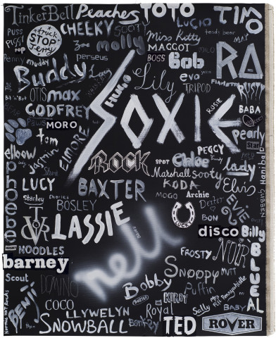 Nell PETS, 2018; acrylic paint and mixed media on canvas; 92.7 x 75.5 cm; enquire