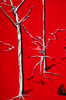 Mia Boe Bogimbah Creek Mission (detail), 2026; acrylic on linen; 120 x 224 cm; enquire