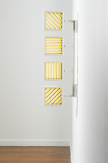 Callum Morton City Lights #3, 2026; steel, powder coating, lights; 96 x 32.5 x 12 cm; enquire