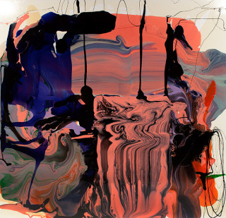 Dale Frank Tickling my prejudice, 2011; varnish on canvas; 200 x 200 cm; enquire