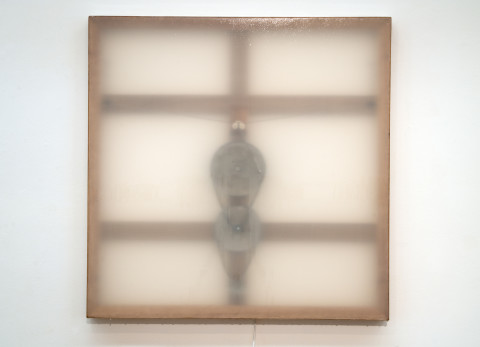 Marley Dawson Katie, 2009; timber, mechanics, polyester resin on polyester fabric, electronics; 105 x 105 x 6.5 cm; enquire