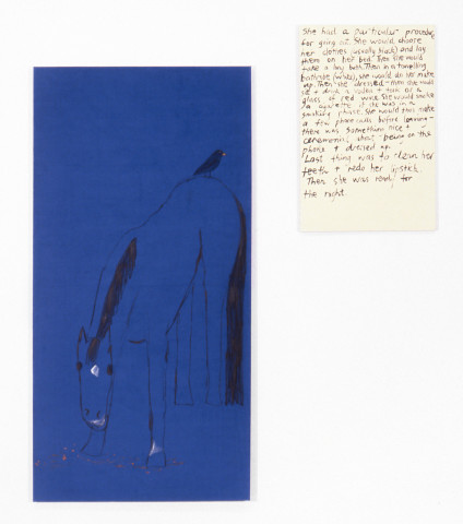 Jenny Watson Mini - Ecology, 1995; oil on corduroy , acrylic on canvas; 192 x 96.5 cm, 91 x 61 cm; enquire