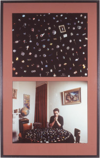 Anne Zahalka Collector #4 (enamel badges), 1996; Ilfochrome print; 75 x 48 cm; Edition of 20; enquire
