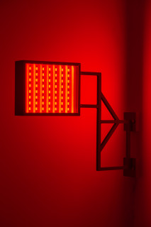 Callum Morton City Lights #7, 2026; steel, powder coating, lights; 69.5 x 80 x 12 cm; enquire