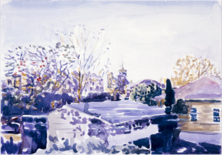 Gunter Christmann Rebusuber Suberebus, 1988; watercolour on Inges paper; 59.5 x 73.5 cm; enquire