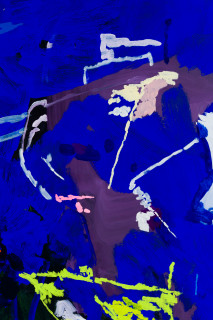 Tom Polo the rescuers (detail), 2026; acrylic and Flashe on polycotton; 182 x 138 cm; enquire