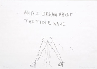 Tracey Emin Tidal wave, 1999; black ink on paper; 42 x 60 cm; enquire