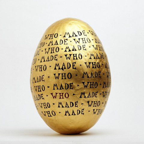 Nell Who Made Who, 2004; gold leaf, acrylic and enamel paint, varnish, epoxy joining compound, foam; 36.5 x 25 x 25 cm; enquire