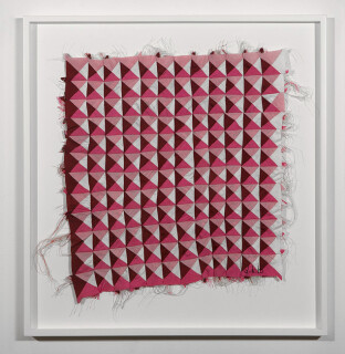 Del Kathryn Barton makes dirty action in midnight, 2012; Dupion silk & embroidery cotton; 60.5 x 57.5 cm; enquire