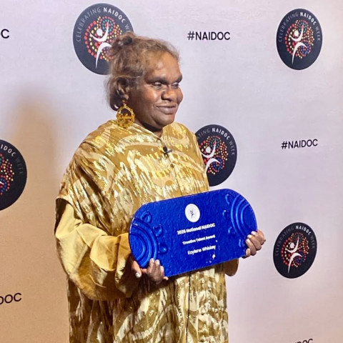 Kaylene Whiskey wins the 2026 NAIDOC Award for Creative Talent