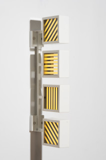 Callum Morton City Lights #3, 2026; steel, powder coating, lights; 96 x 32.5 x 12 cm; enquire