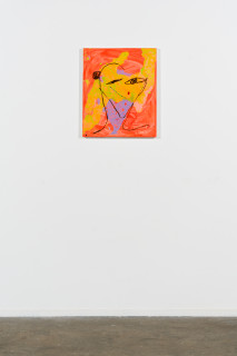 installation view; Tom Polo triple witness, 2026; acrylic on canvas; 60 x 50 cm; enquire