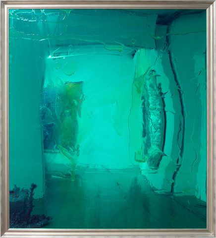 Dale Frank Angela Merkel, 2015; varnish and penetrol on perspex; 214 x 194 cm; enquire